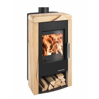 Haas+Sohn Kaminofen Premium PYRUS easy Steinverkleidung mit Holzfach