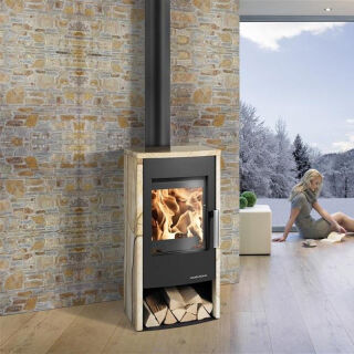 Haas+Sohn Kaminofen Home RUBUS Easy 295.15-ST mit Holzfach