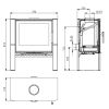 Haas+Sohn Kaminofen Premium MAYFAIR Easy perl-schwarz, Keramik metallic