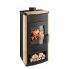 Haas+Sohn Kaminofen Home MONTEGROTTO-II mit Holzfach Stein Woodstone