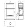Haas+Sohn Kaminofen Premium NEWHAM Easy mit Backfach perl-anthrazit, Keramik metallic