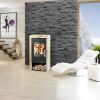 Haas+Sohn Kaminofen Premium PYRUS easy Steinverkleidung mit Holzfach Stein Woodstone