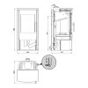 Haas+Sohn Kaminofen Home RUBUS Easy 295.15-ST mit Holzfach Woodstone Prestige