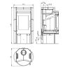 Haas+Sohn Kaminofen Premium UPPSALA-III Easy perl-schwarz, Speckstein mit Holzfach
