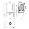 Haas+Sohn Kaminofen Premium VERONA OVAL perl-schwarz. Optional mit Holzfach