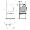 Haas+Sohn Kaminofen Premium VERONA OVAL GRANDE perl-schwarz. Optional mit Wärmespeicher