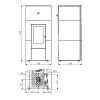 Haas+Sohn Pelletofen Premium HSP 6 HELENA RLU perl-anthrazit, weiss