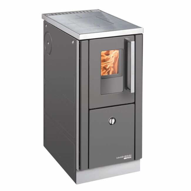 Haas+Sohn Küchenherd Premium HSD 40.5 SF Stahlkochplatte, anthrazit