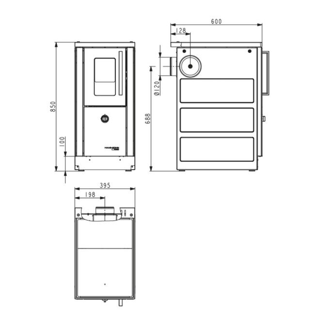 Haas+Sohn Küchenherd Premium HSD 40.5 SF -C, Glaskeramikplatte, weiß