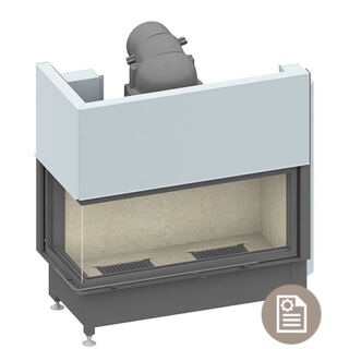 Camina Schmid Kamineinsatz Ekko L 100h, 2-teiliges Glas
