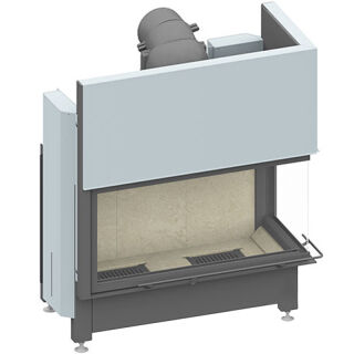 Camina Schmid Kamineinsatz Ekko R 100h, 2-teiliges Glas