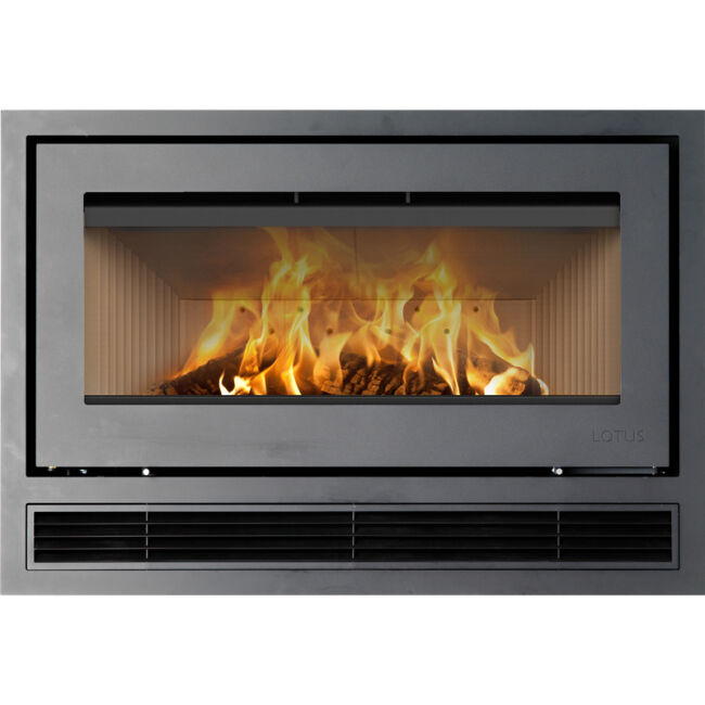 Lotus Kaminkassette H470 W Air mit Venilator, Standardumrahmung