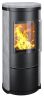 HWAM Kaminofen 4240 Schwarz - Tobacco Natursteinverkleidung