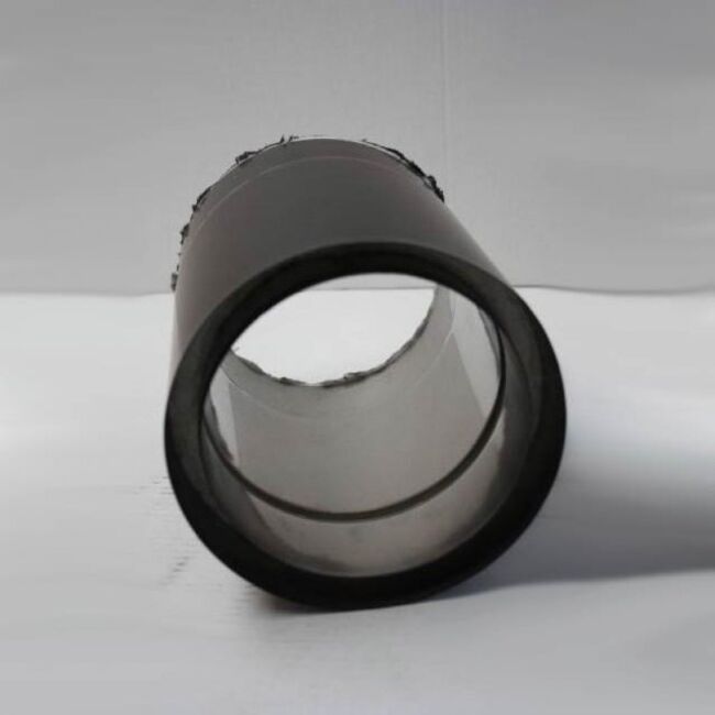 Isoline Edelstahlrohr doppelwandig DN 150 mm Länge 150 mm, Senotherm schwarz #310