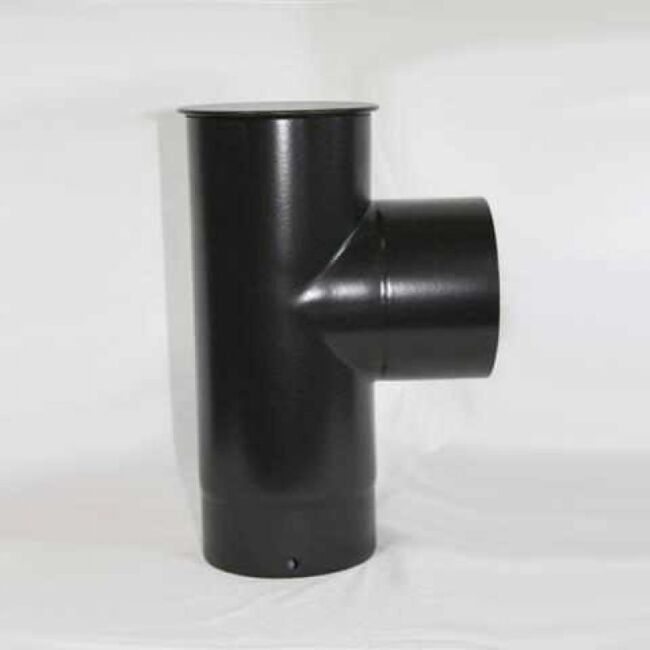 Kapselknie 330 mm DN 100 mm, High-Quality-Line matt schwarz emailliert