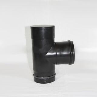 Pellet-Kapselknie 250 mm matt schwarz emailliert