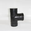 Pellet-Kapselknie 250 mm DN 80 mm, matt schwarz emailliert