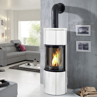 Kaminofen Koppe Nexus Midi 7 Korpus schwarz, weiß-glänzend 10545K