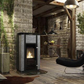 Pelletofen Koppe Symio, Stromlos, Stahl schwarz 48020