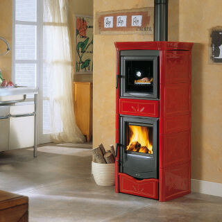 Kaminofen La Nordica Nicoletta Forno Bordeaux 290074