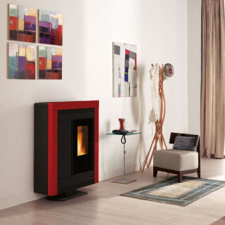 Pelletofen La Nordica Souvenir Steel Evo Bordeaux 20139