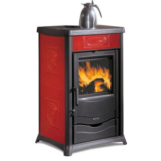 Kaminofen La Nordica Thermo Rossella 4.0 wasserführend Plus Evo D.S.A liberty bordeaux 290261