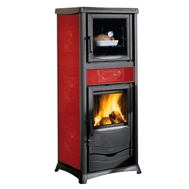 Kaminofen La Nordica Thermo Rossella 4.0 wasserführend Plus Forno D.S.A liberty bordeaux