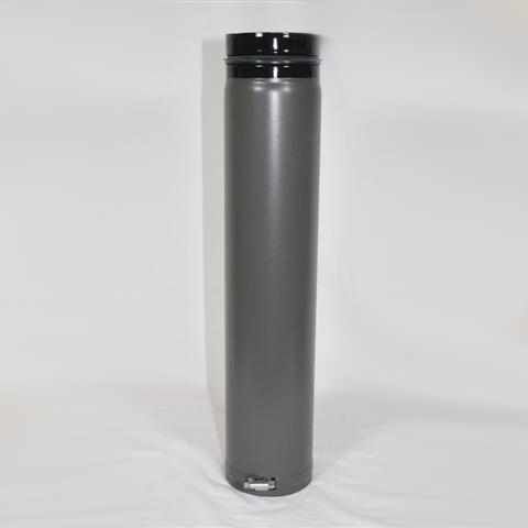 Pelletofen Fix-Rohr verstellbar 1000 mm DN 125 mm, gussgrau emailliert
