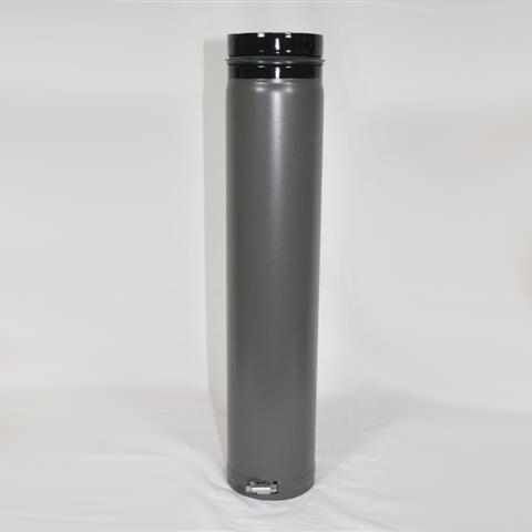 Pelletofen Fix-Rohr verstellbar 500 mm DN 125 mm, gussgrau emailliert