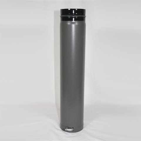 Pelletofen Fix-Rohr verstellbar 750 mm DN 125 mm, gussgrau emailliert