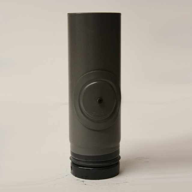 Pellet-Rohr 250 mm DN 80 mm mit Revisionsöffnung, gussgrau emailliert