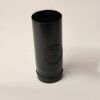 Pellet-Rohr 250 mm DN 80 mm mit Revisionsöffnung, matt schwarz emailliert