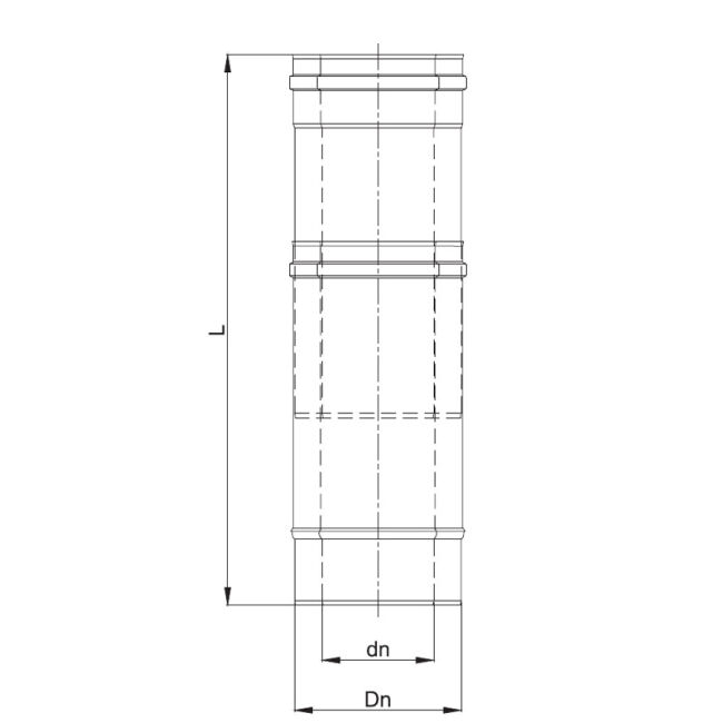 Luft Abgas System konzentrisch Justierelement 470-650mm DN 60/100