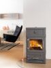 Kaminofen Lotus 2060 Grundmodell grau ohne Warmhaltefach ohne Brennholzsockel