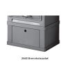 Kaminofen Lotus 2060 Grundmodell grau inkl. Warmhaltefach + Tür inkl. Brennholzsockel