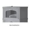 Kaminofen Lotus 2060 Grundmodell grau inkl. Warmhaltefach + Tür + Rost ohne Brennholzsockel