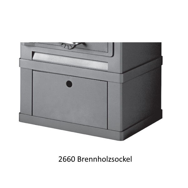 Kaminofen Lotus 2060 Grundmodell schwarz ohne Warmhaltefach inkl. Brennholzsockel