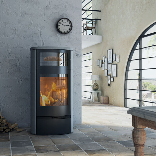 Kaminofen Lotus Jubilee 35 mit Warmhaltefach