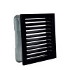 CB Kaltluftgitter 45x23 Blende Edelstahl matt, Lamelle schwarz