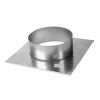 CB Stutzblech mit Anschlußstutzen DN 60  mit Anschlußstutzen 23x23 mm