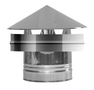 DINAK Edelstahlschornstein Wind Und Regenhaube DW