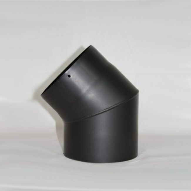 Kaminofenrohr-Bogen 45° DN 150 mm ohne Reinigungsöffnung, Senotherm schwarz #310