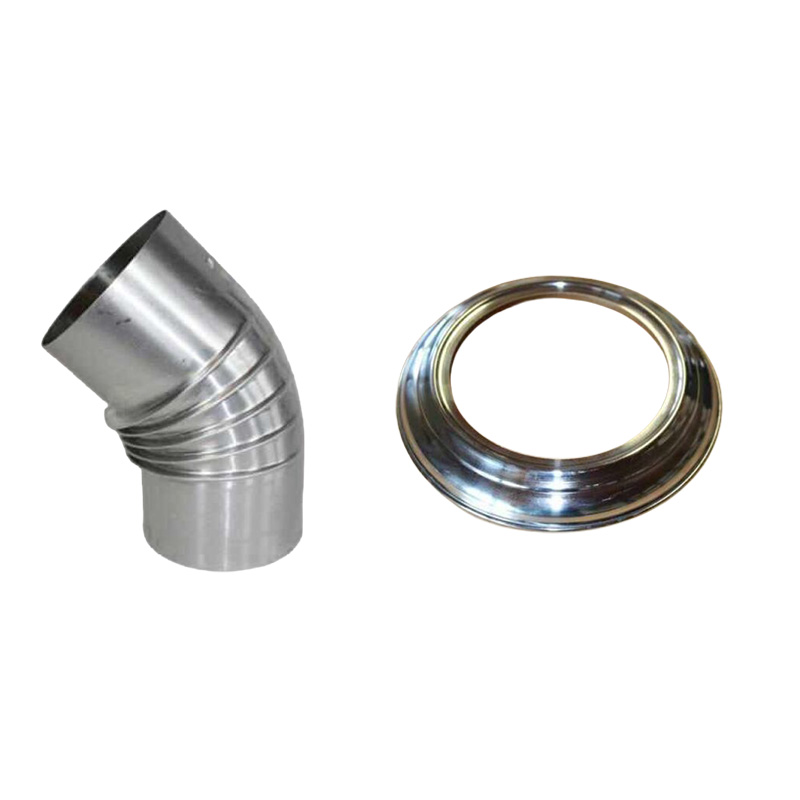 Ofenrohr Aluminium hochglanzpoliert
