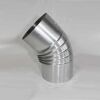 Aluminium-Bogen 90° DN 130 mm, ohne Reinigungsöffnung