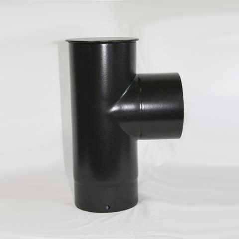 Kapselknie 330 mm DN 130 mm, High-Quality-Line matt schwarz emailliert