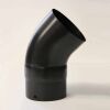 Bogen 90° DN 120 mm glatt ohne Reinigungsöffnung, High-Quality-Line matt schwarz