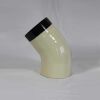 Bogen 45° DN 110 mm glatt ohne Reinigungsöffnung, High-Quality-Line beige emailliert