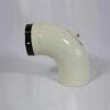 Bogen 45° DN 120 mm glatt mit Reinigungsöffnung, High-Quality-Line beige emailliert