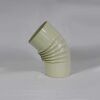 Bogen 45° DN 120 mm gerippt ohne Reinigungsöffnung, High-Quality-Line beige emailliert