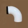 Bogen 90° DN 130 mm glatt ohne Reinigungsöffnung, High-Quality-Line weiß emailliert